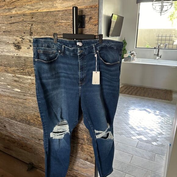 GOOD AMERICAN ALWAYS FITS GOOD LEGS SKINNY JEANS | INDIGO450 size 28-32 - Picture 2 of 9